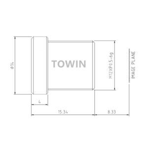 CCL128060MP 6mm M12 S-mount CCTV board lens