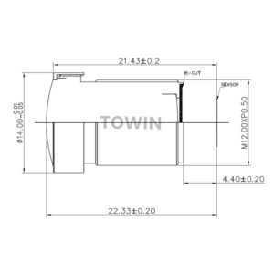 CCL13025MP 2.5mm low light M12 S-mount board CCTV lens