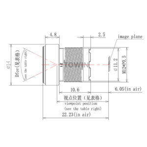 S03312710520 3.3mm wide angle M12 S-mount CCTV board lens