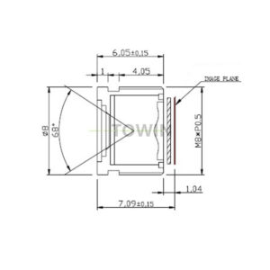 CCL13042MP Low distortion wide angle 4.2mm M8 mount lens HD megapixel rectilinear scanning