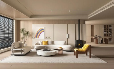 Wide-angle lens indoor panorama