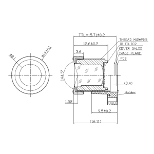 Wide-angle 4 Megapixel CCTV lens