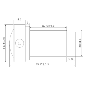Low-distortion IR-corrected lens