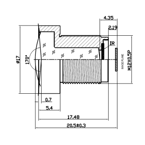 Wide-angle Megapixel IR-cut corrected lens