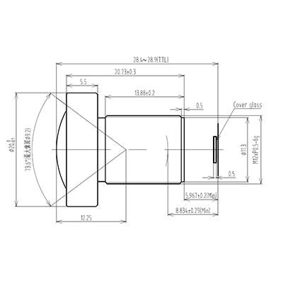 low distortion industrial lens
