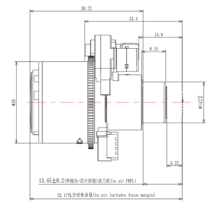 IR corrected CCTV lens