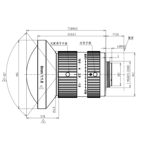 Wide-angle C-Mount lens