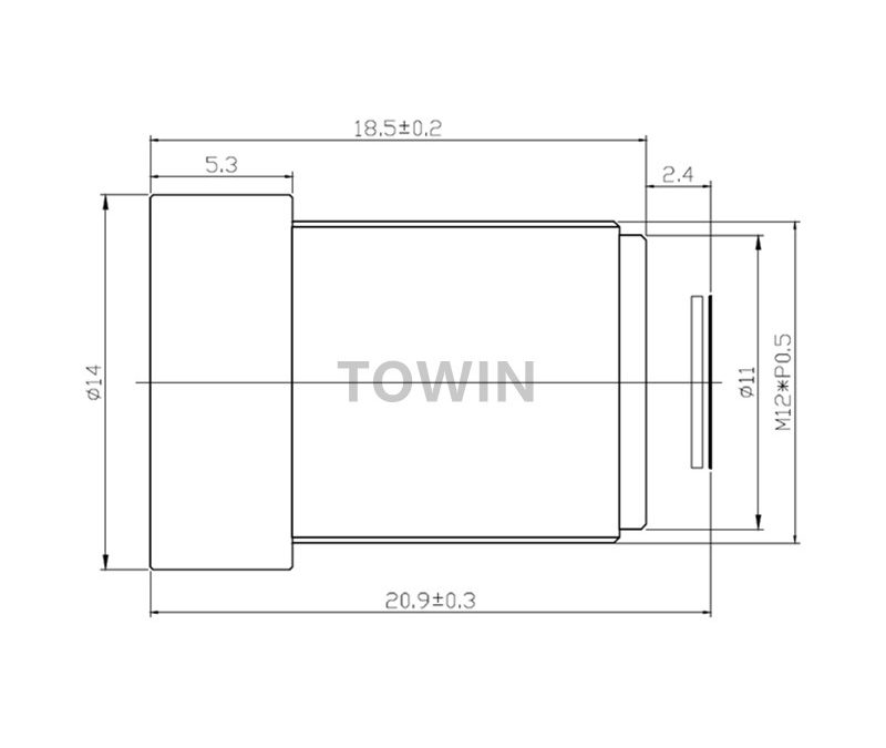 Low distortion wide angle M12 S-mount board lens