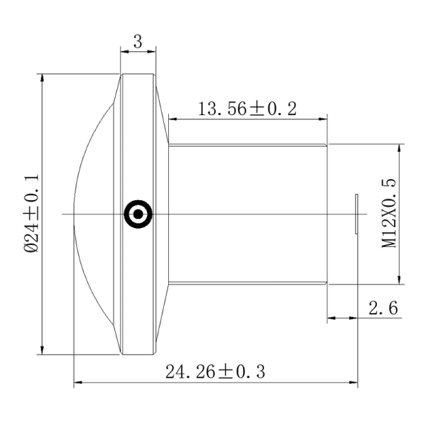 M12 Fisheye 5-Megapixel lens - Towin
