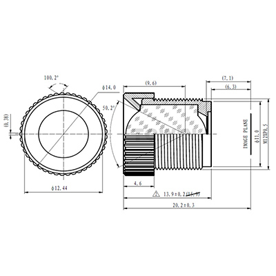 M12 Low distortion lens