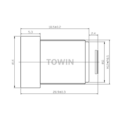 Low distortion wide angle M12 lens