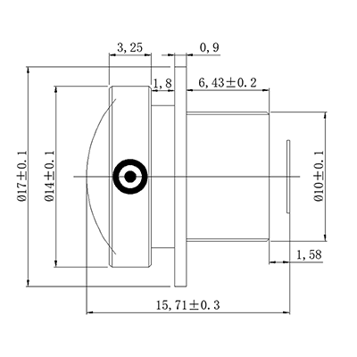 Fisheye 3-Megapixel CCTV lens
