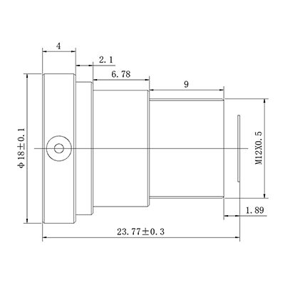 Low-distortion M12 TOF lens