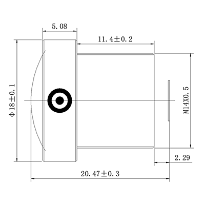 Wide-angle 1/3″ manual focus lens
