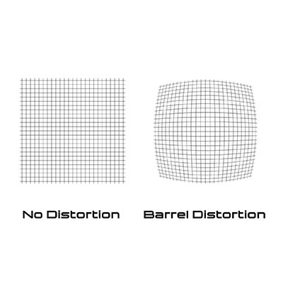 barrel distortion VS no distortion