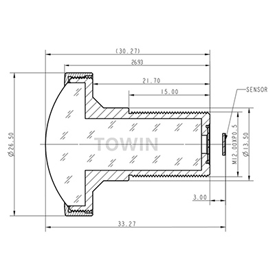 IR corrected Fisheye lens